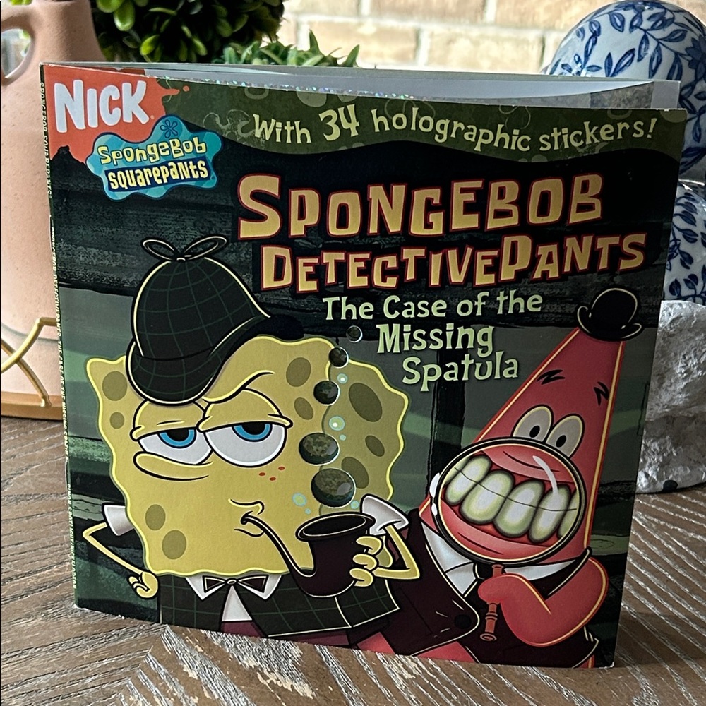 NEW! SpongeBob SquarePants Detective Pants Case of Missing Spatula Kids Book